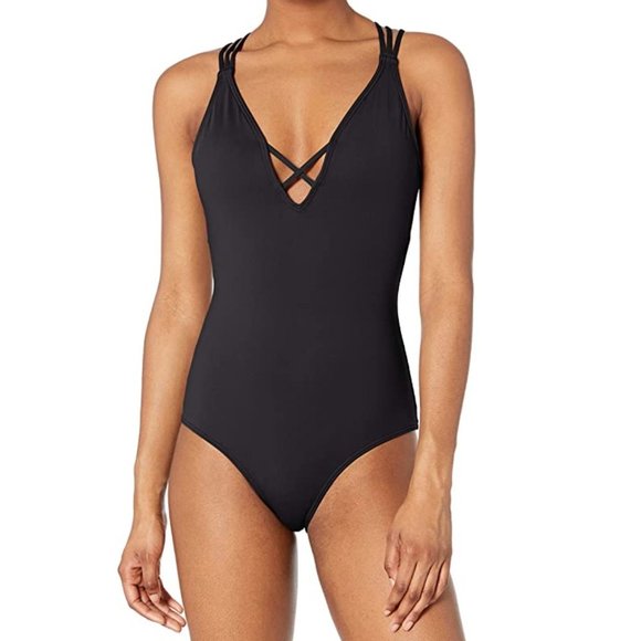 O'Neill Swim Oneill One Piece Black Salt Water Solid Swimsuit